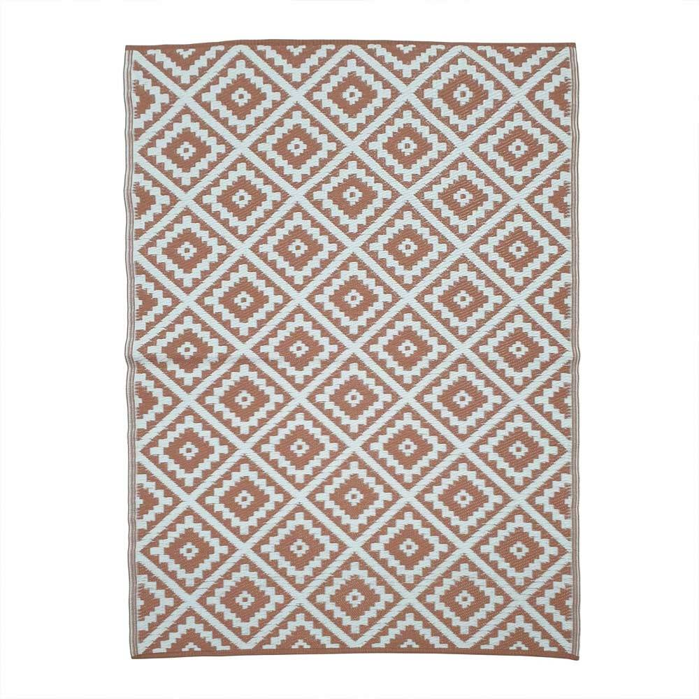 Terre Jardin - Tapis extérieur réversible pour balcon et terrasse Terracotta 180 x 280 Terracotta - Imagen 1