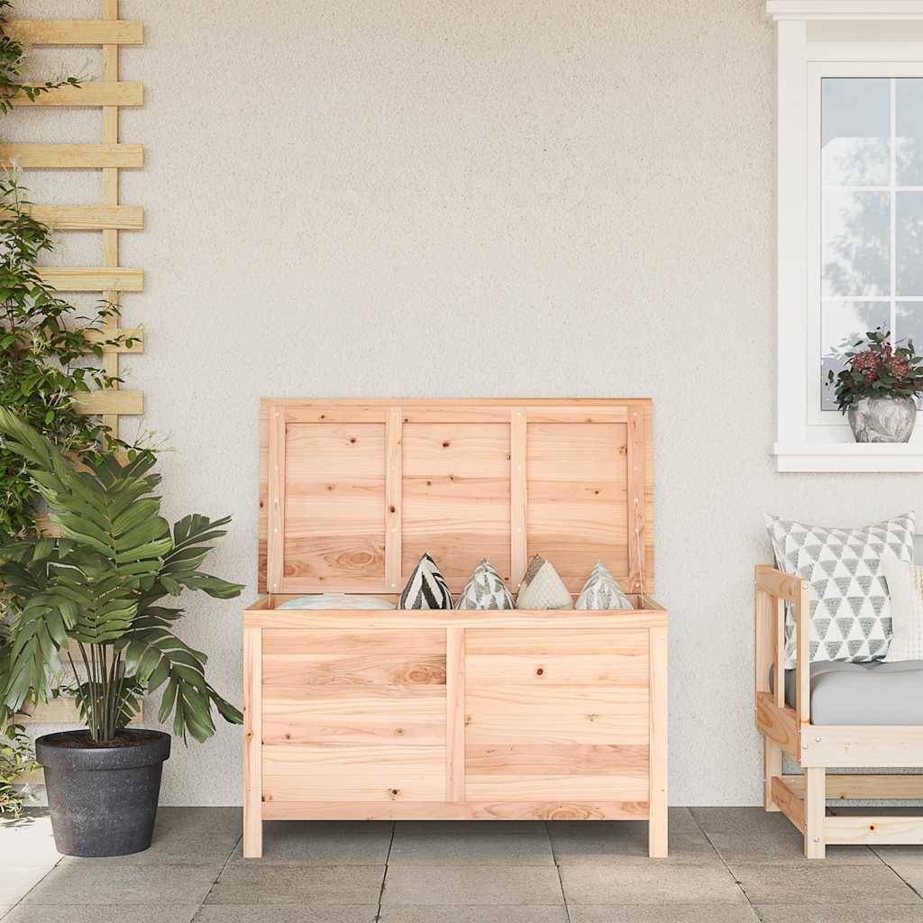 Boîte à Coussins d'Extérieur Bois de Sapin Massif Robuste pour Jardin Brun 120L 99x50x56.5 cm – ComfortXL Outdoor Living - Image 1