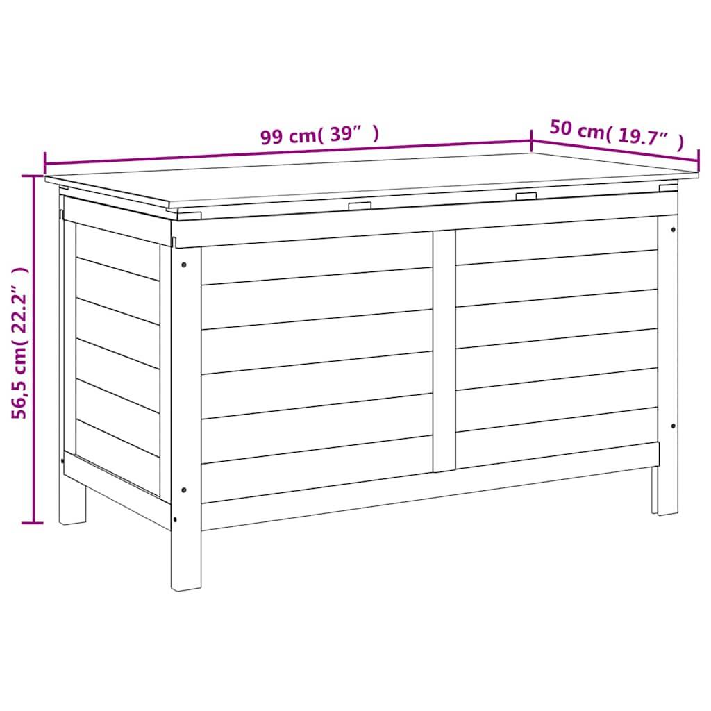 Boîte à Coussins d'Extérieur Bois de Sapin Massif Robuste pour Jardin Brun 120L 99x50x56.5 cm – ComfortXL Outdoor Living - Image 8