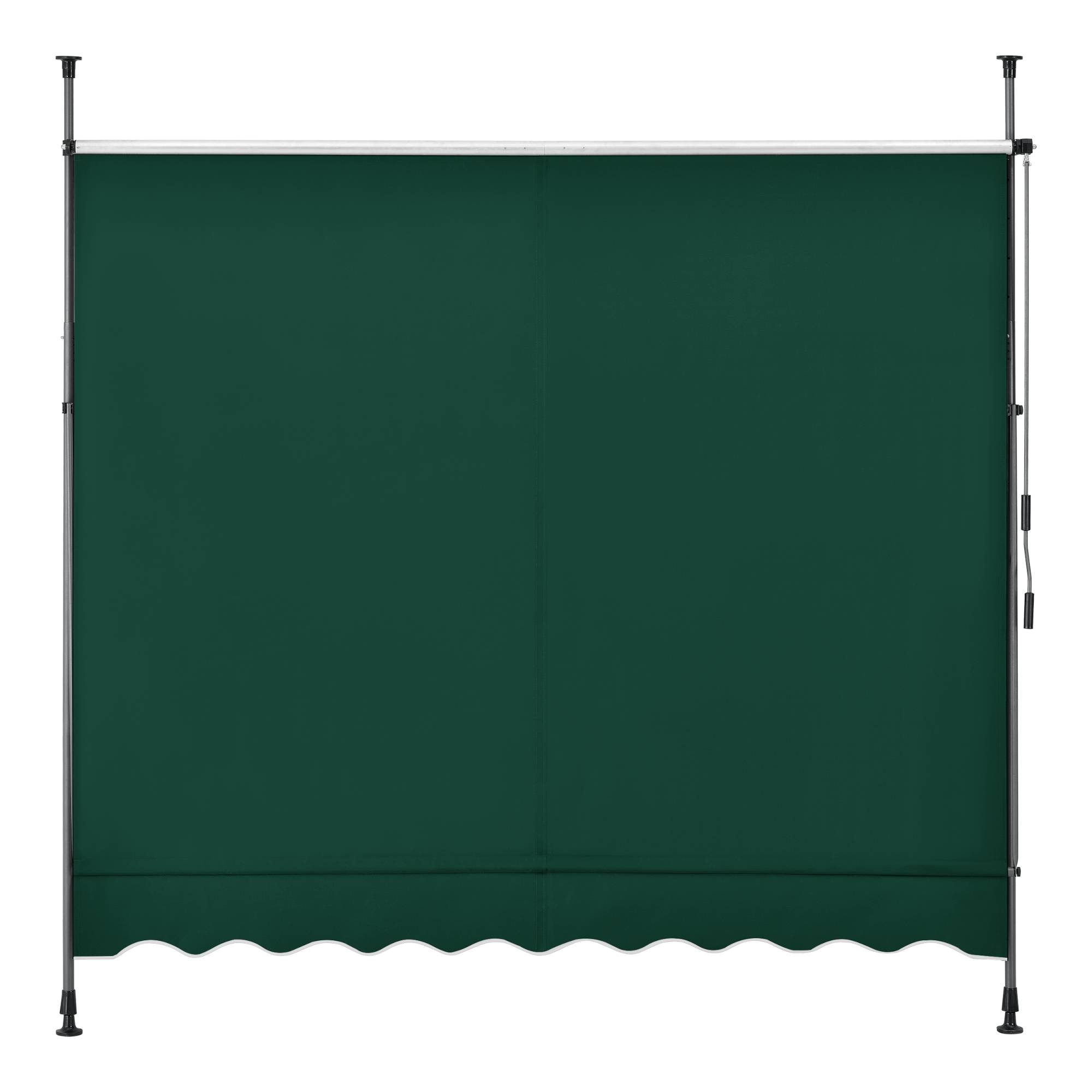 Pro.Tec - Store Banne Téléscopique Acier Polyester 200 x 120 x 220-309 cm Vert Foncé [pro.tec] - Image 5