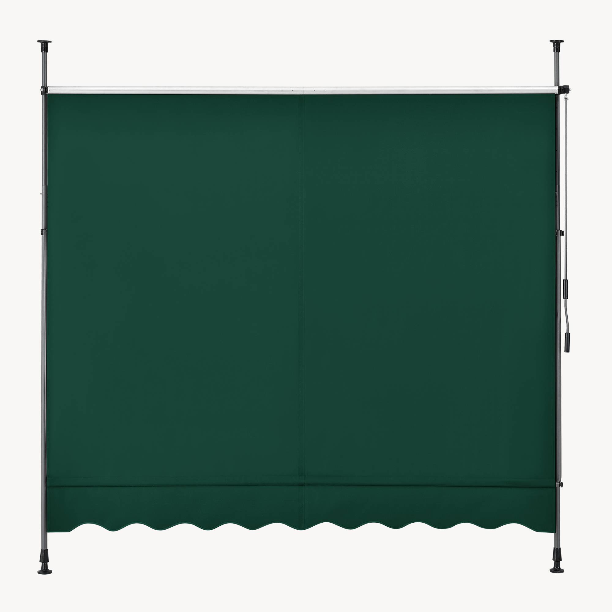 Pro.Tec - Store Banne Téléscopique Acier Polyester 200 x 120 x 220-309 cm Vert Foncé [pro.tec] - Imagen 9
