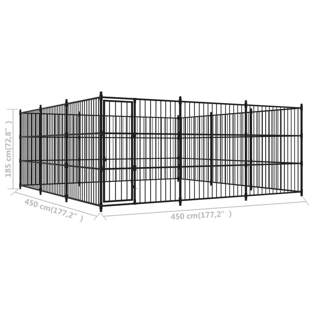 Helloshop26 - Chenil extérieur cage enclos parc animaux chien d'extérieur pour chiens 450 x 450 x 185 cm - Imagen 5