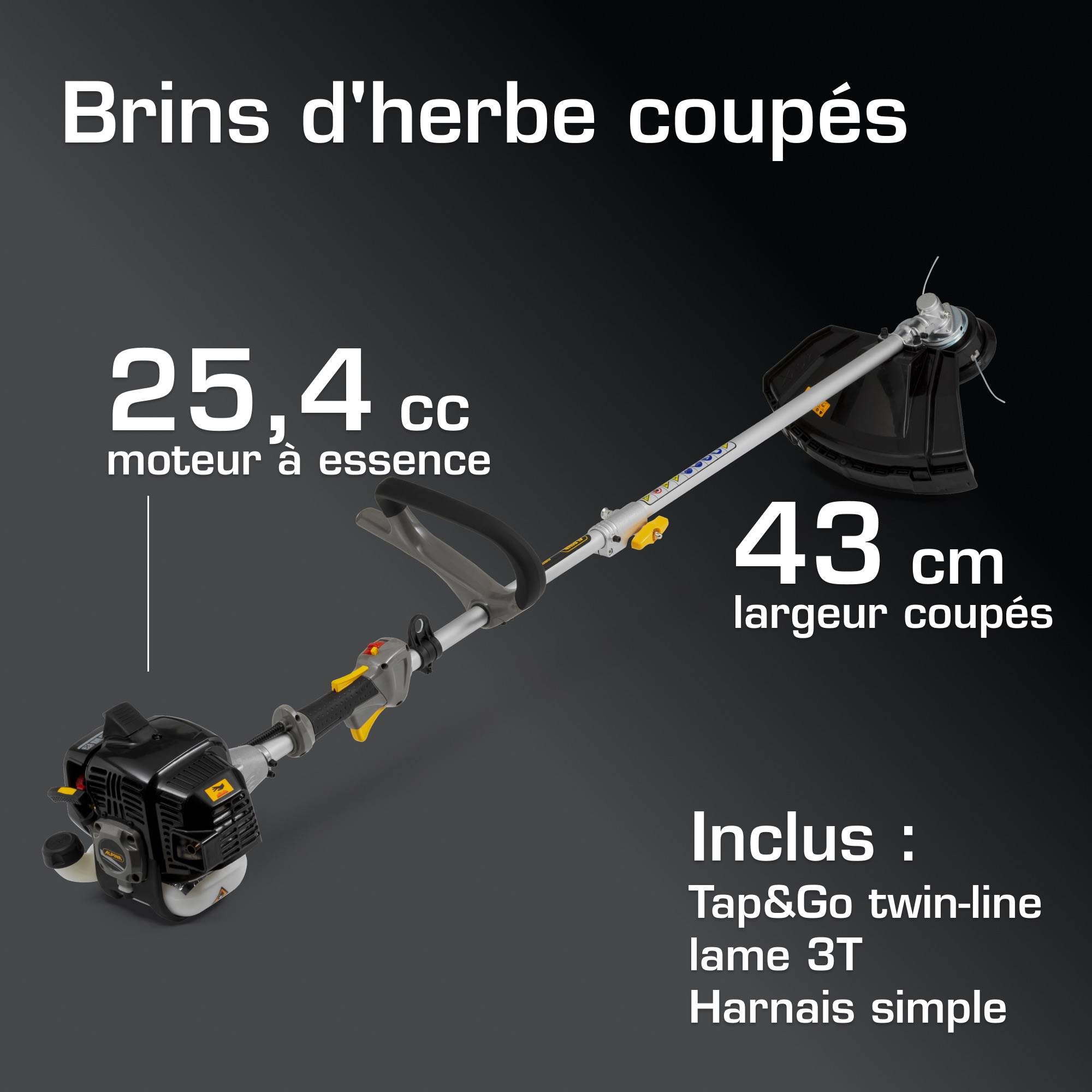 Alpina - Débroussailleuse ABR 26 J, 25,4 cm³, tête à deux lignes, harnais inclus - Alpina - Imagen 3