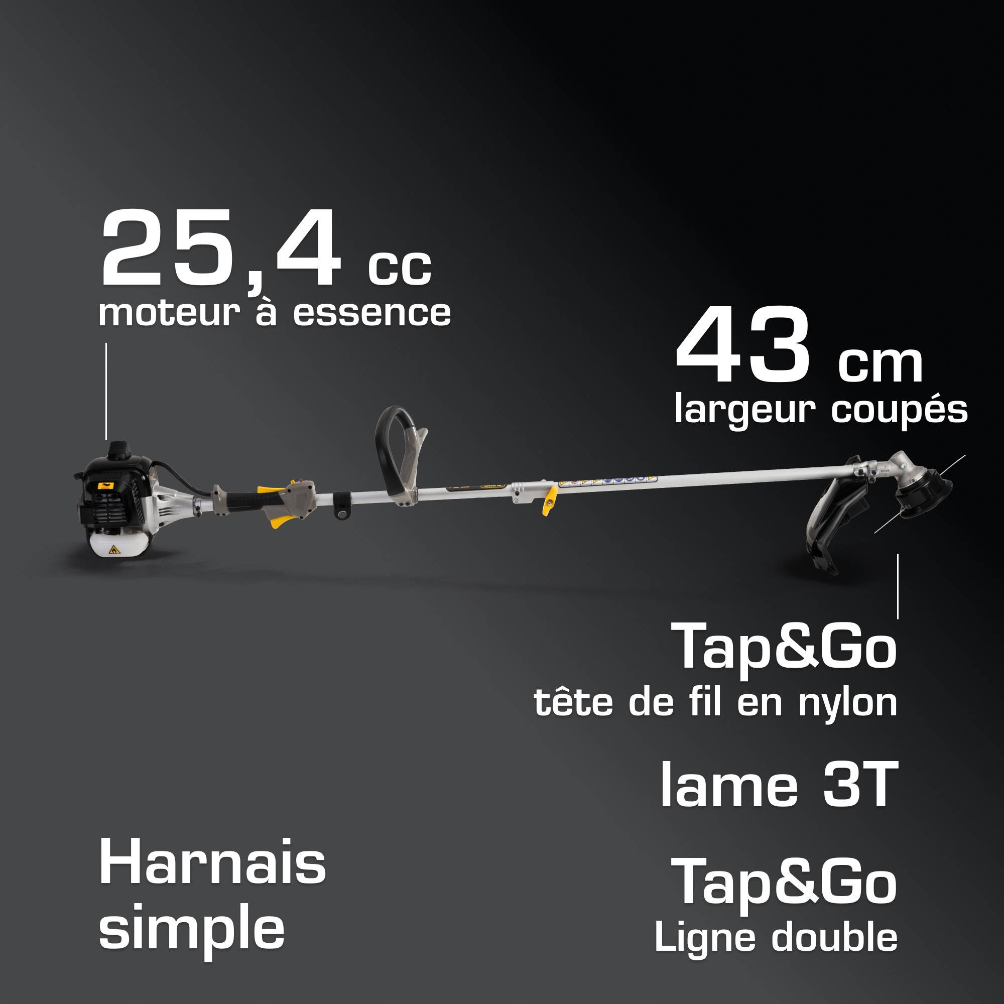 Alpina - Débroussailleuse ABR 26 J, 25,4 cm³, tête à deux lignes, harnais inclus - Alpina - Imagen 6