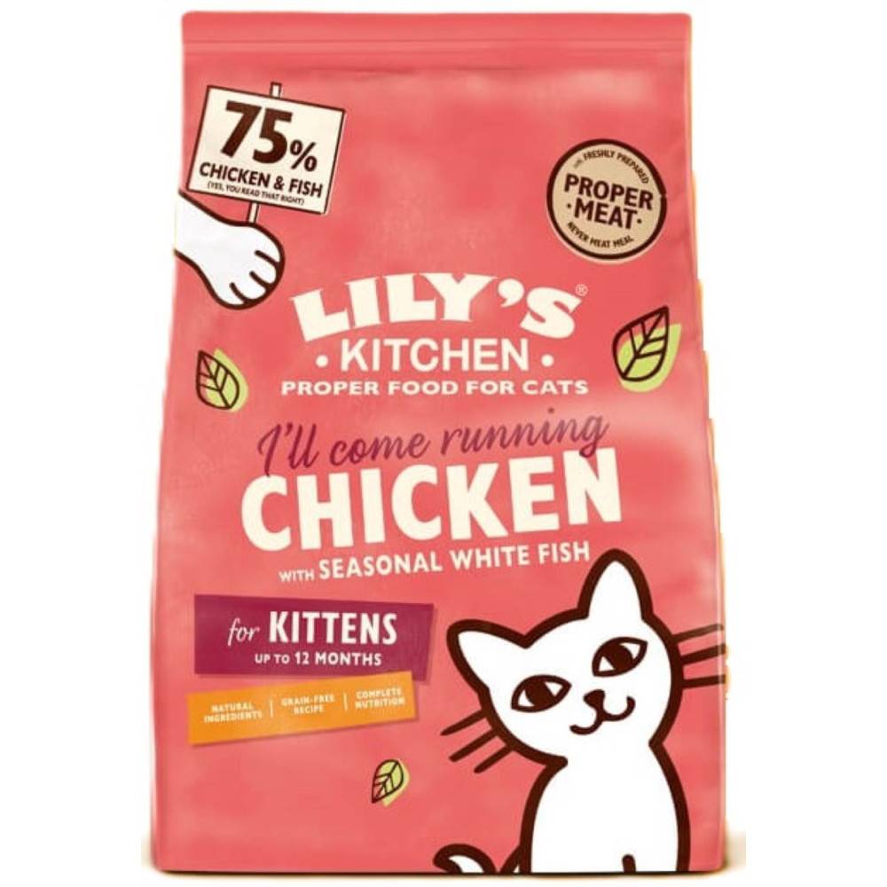 Lily's Kitchen - Croquettes pour chaton sans céréales au poulet et au poisson blanc, 800g Lily's Kitchen - Imagen 1