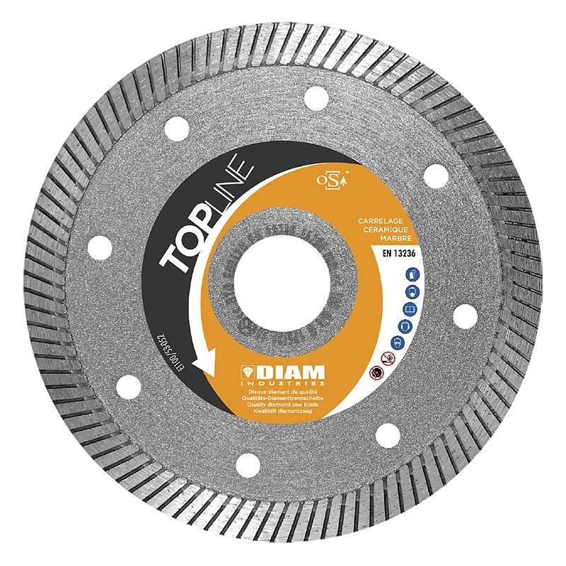 Disque DIAM INDUSTRIES FC88 Gamme Carrelage, Céramique, Marbre - taille Ø 300mm - Alèsage 25,4 - DIAM INDUSTRIES
