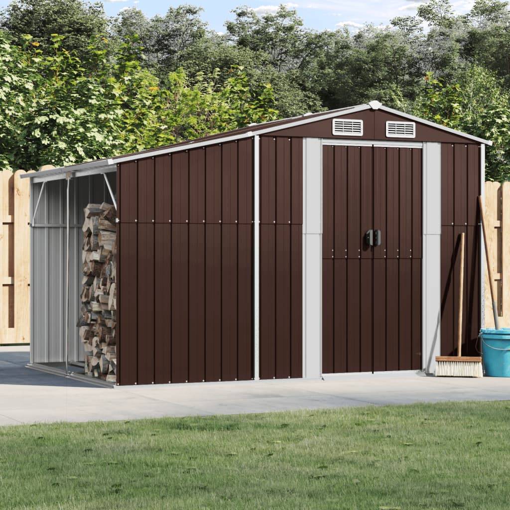 Vidaxl - Abri de jardin marron 277x192,5x179 cm Métal galvanisé vidaXL 3188295