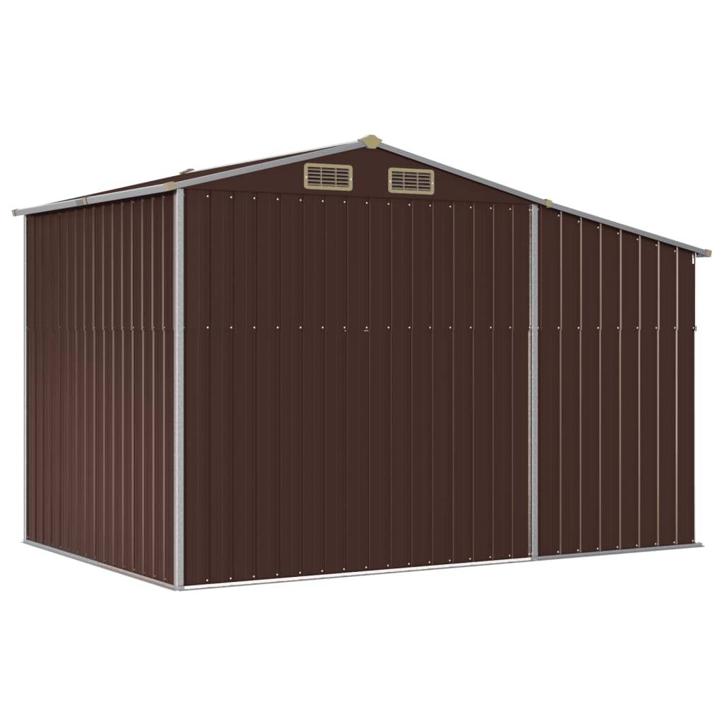 Vidaxl - Abri de jardin marron 277x192,5x179 cm Métal galvanisé vidaXL 3188295 - Image 9