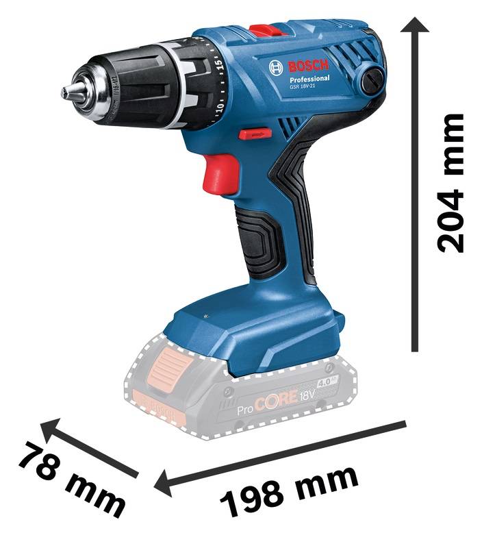 Bosch - Perceuse Visseuse GSR 18V-21 2Ah L-Case | 06019H100A - Bosch - Image 2
