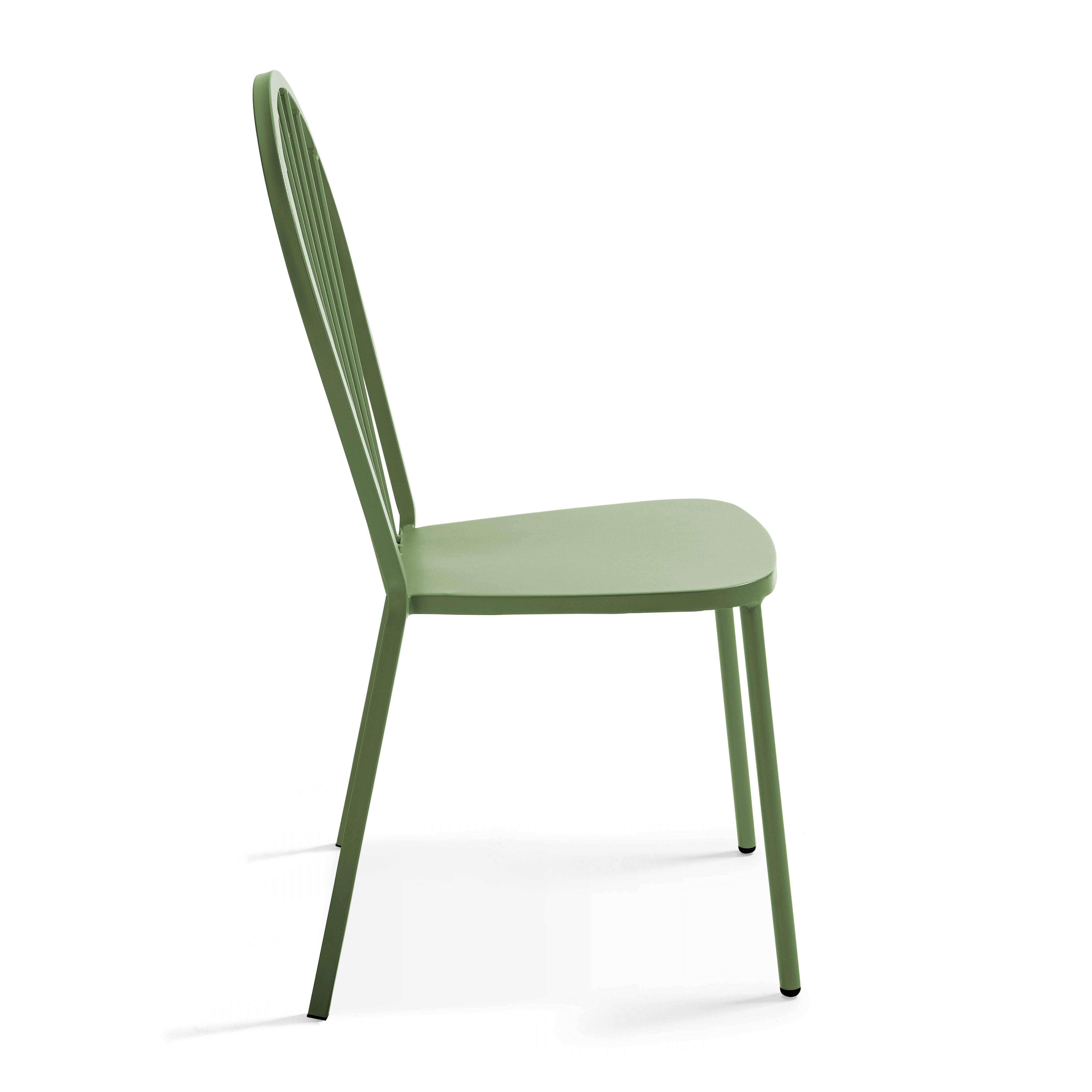 Oviala - Chaise bistrot en métal vert cactus Honfleur - Oviala - Imagen 3