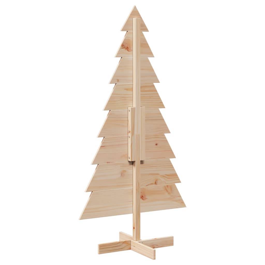 Sapin de Noël en Bois Pin Massif Décoration Intérieure 150 cm Naturel – ComfortXL Outdoor Living - Image 5