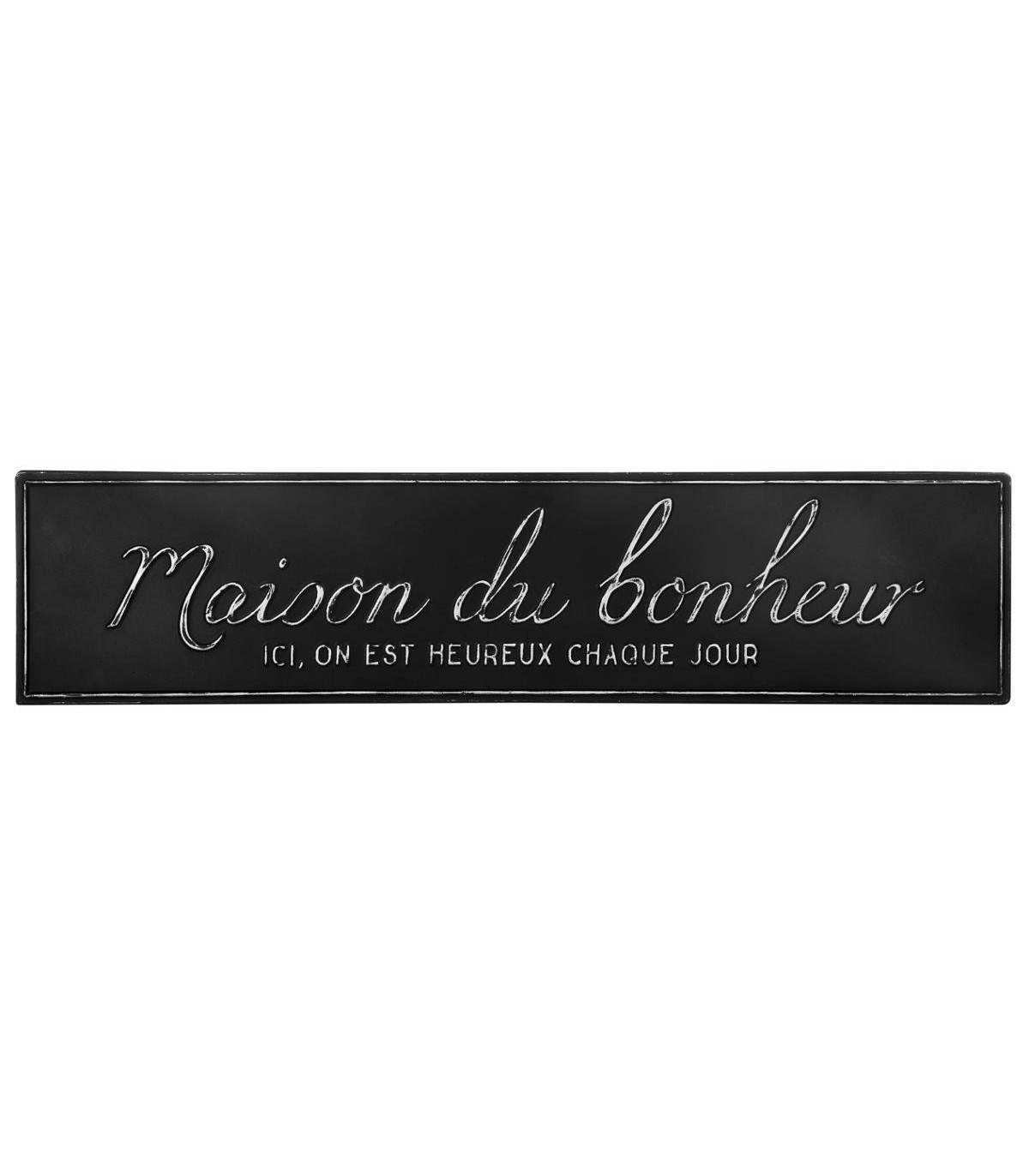 Décoration murale en Métal Vieilli et Rétro Texte en relief 78 x 18 cm - Imagen 1