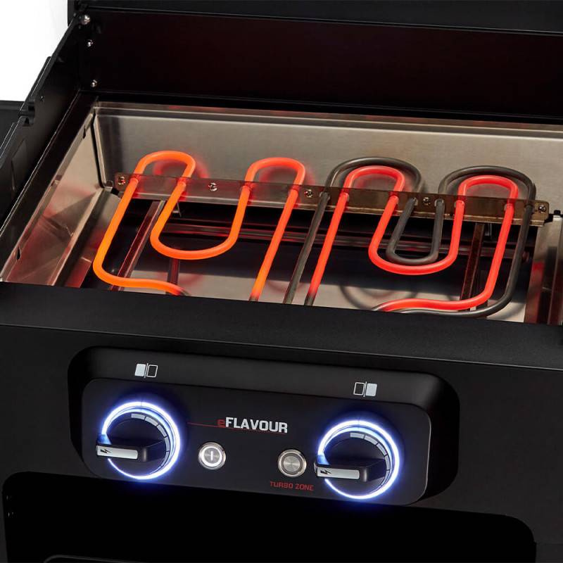 Barbecue électrique Eflavour Pro Turbo - ENDERS - Grill Électrique 3 kW - 2 zones dont Turbo Zone - Switch Grid - 50 x 39 cm, Noir - Image 6