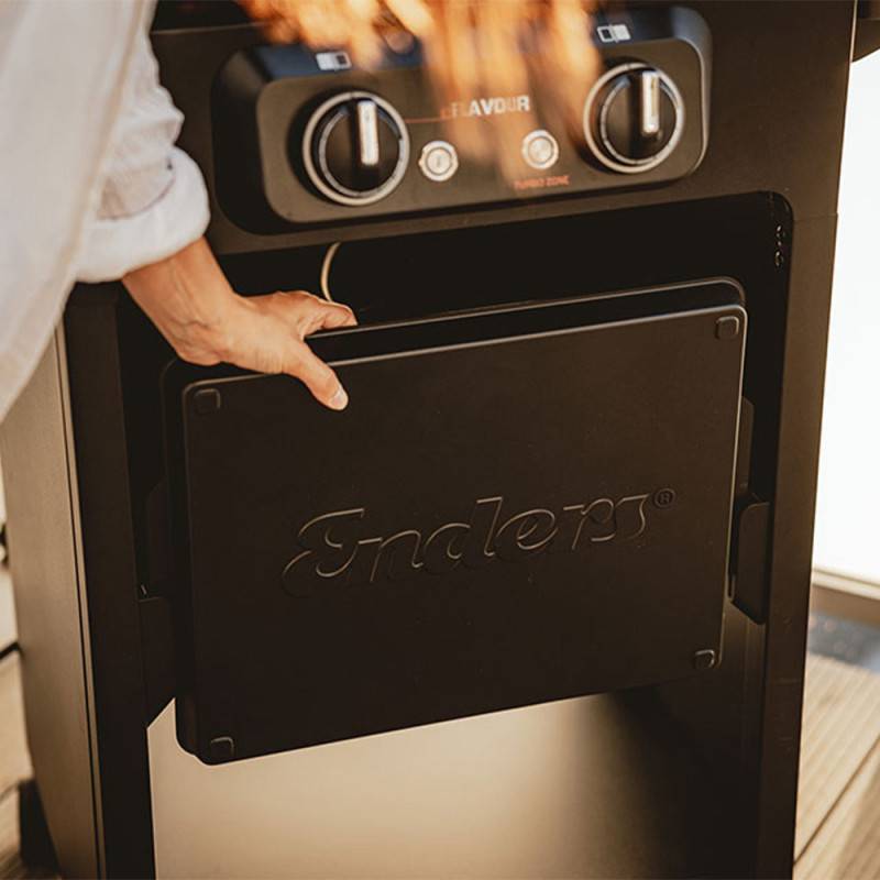 Barbecue électrique Eflavour Pro Turbo - ENDERS - Grill Électrique 3 kW - 2 zones dont Turbo Zone - Switch Grid - 50 x 39 cm, Noir - Image 7