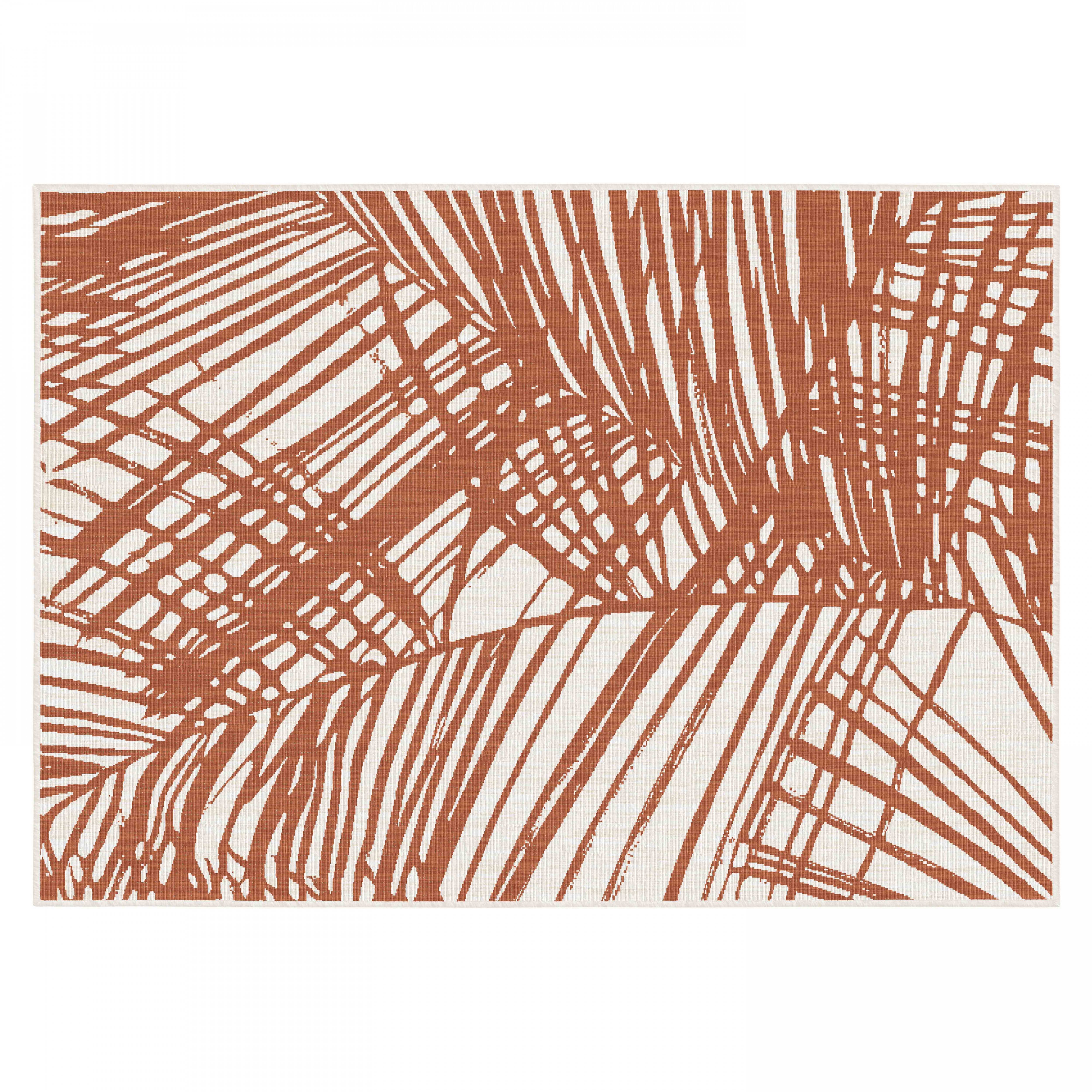 Oviala - Tapis d'extérieur en polypropylène 120 x 170 cm terracotta Palmio - Oviala - Imagen 1