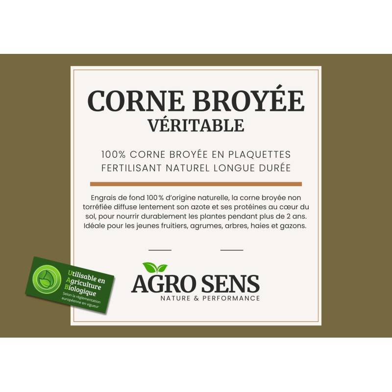 Corne broyée - engrais azoté longue durée - Seau 5 kg - Image 3
