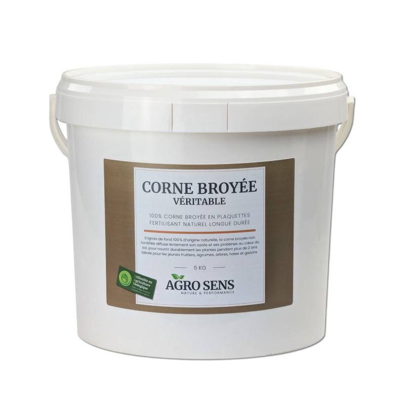 Corne broyée - engrais azoté longue durée - Seau 5 kg - Image 1