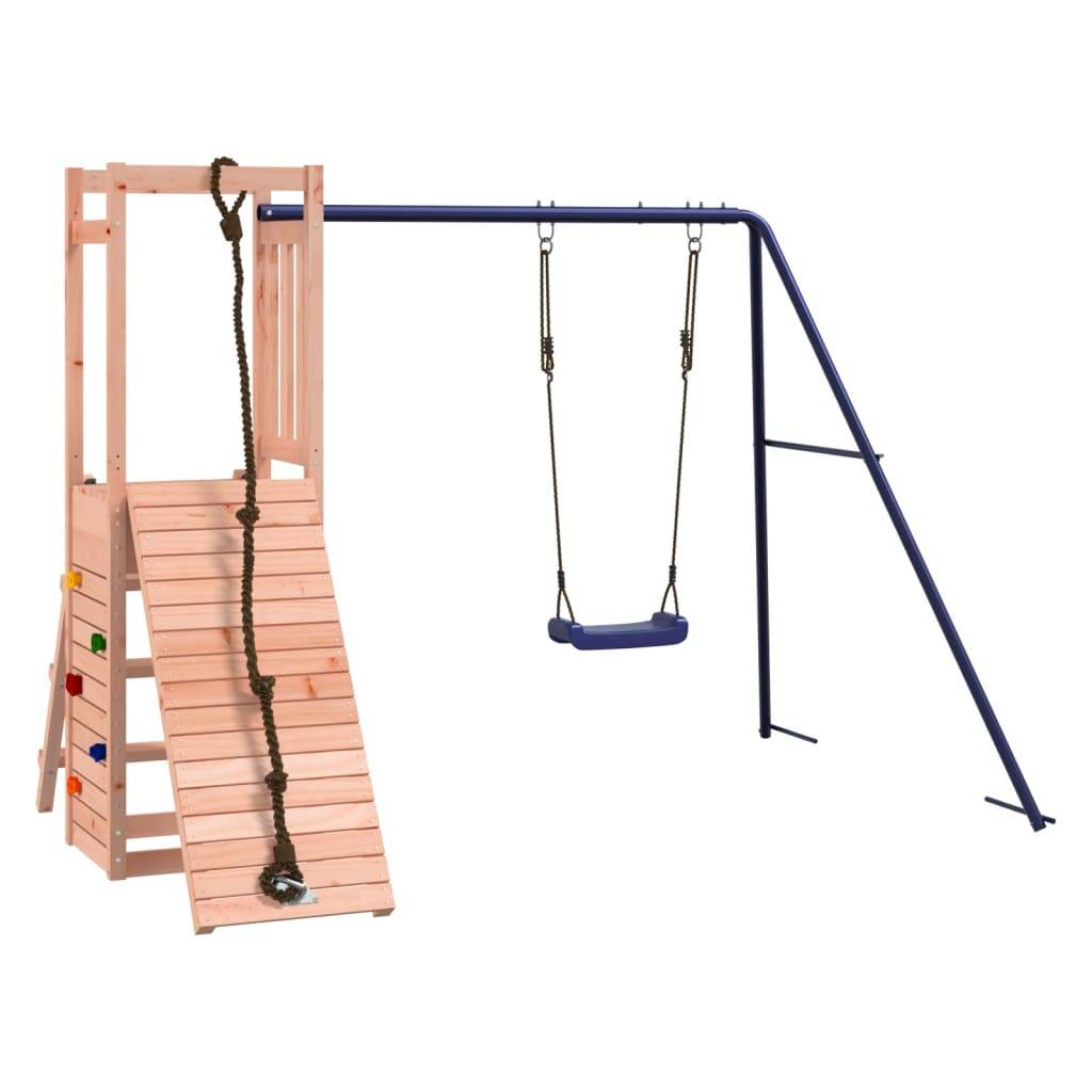 Helloshop26 - Aire de jeux d'extérieur balançoires toboggan portiques robuste jeux jardin 232 x 184 x 169 cm bois massif de douglas - Imagen 1