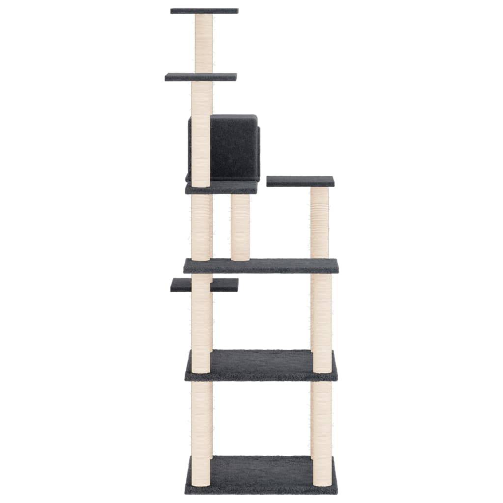 Vidaxl - Arbre à chat avec griffoirs en sisal Gris foncé 153 cm vidaXL 171638 - Imagen 5
