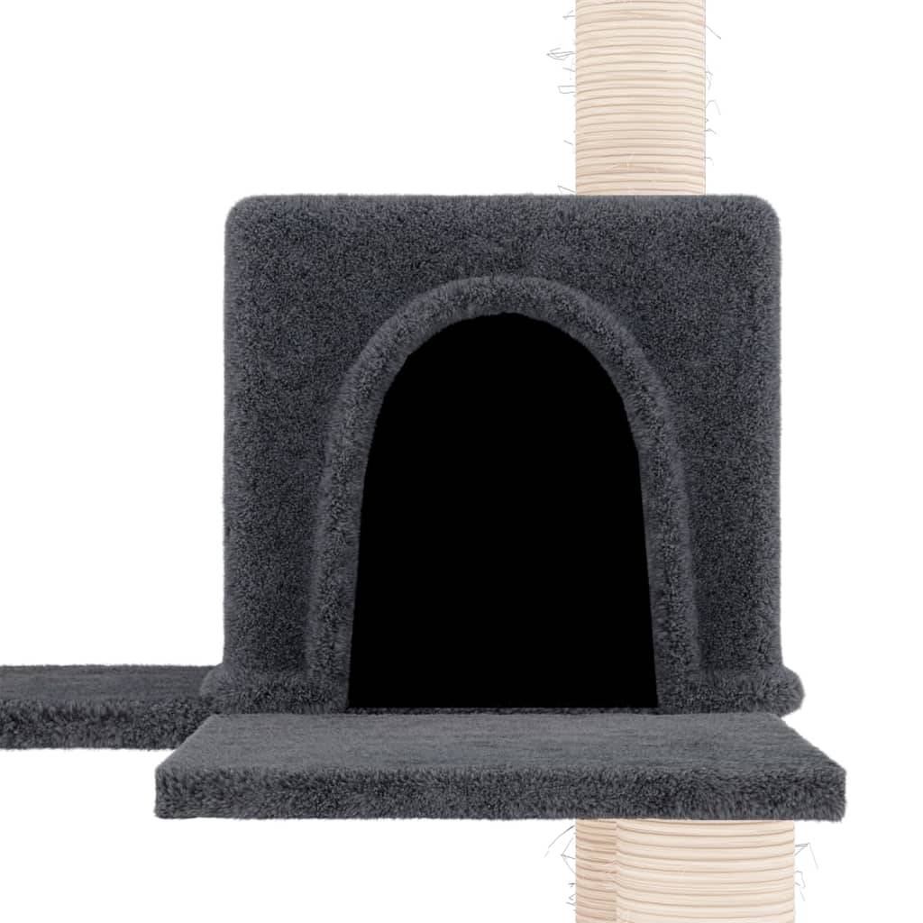 Vidaxl - Arbre à chat avec griffoirs en sisal Gris foncé 153 cm vidaXL 171638 - Imagen 4