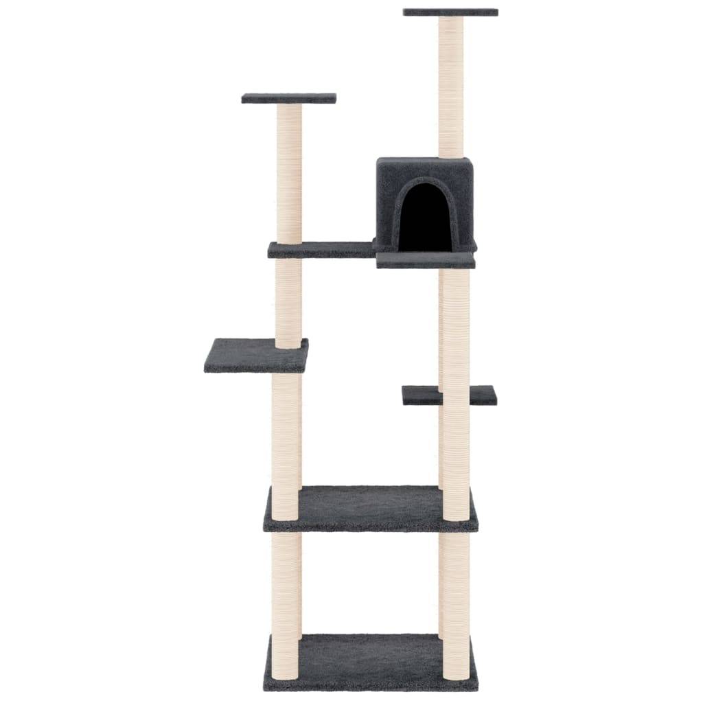 Vidaxl - Arbre à chat avec griffoirs en sisal Gris foncé 153 cm vidaXL 171638 - Imagen 7