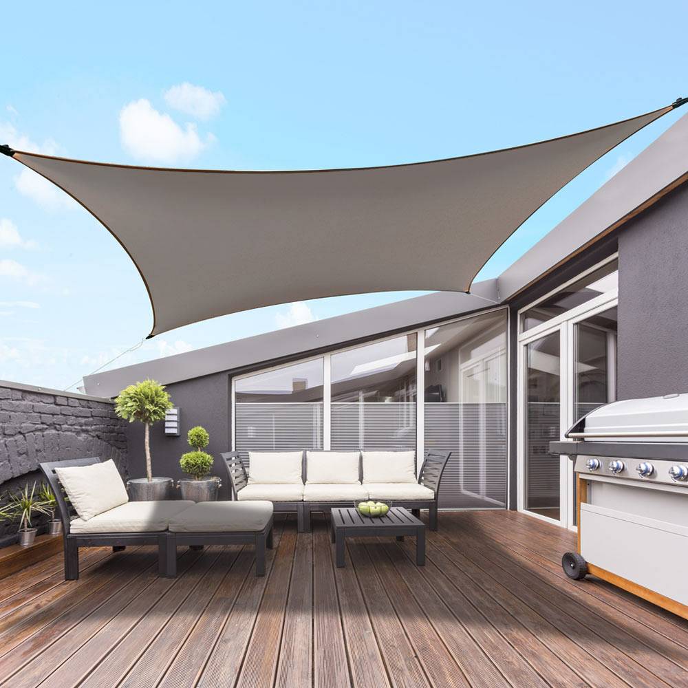 Terre Jardin - Voile d'ombrage rectangulaire extensible Unité Taupe - Imagen 2