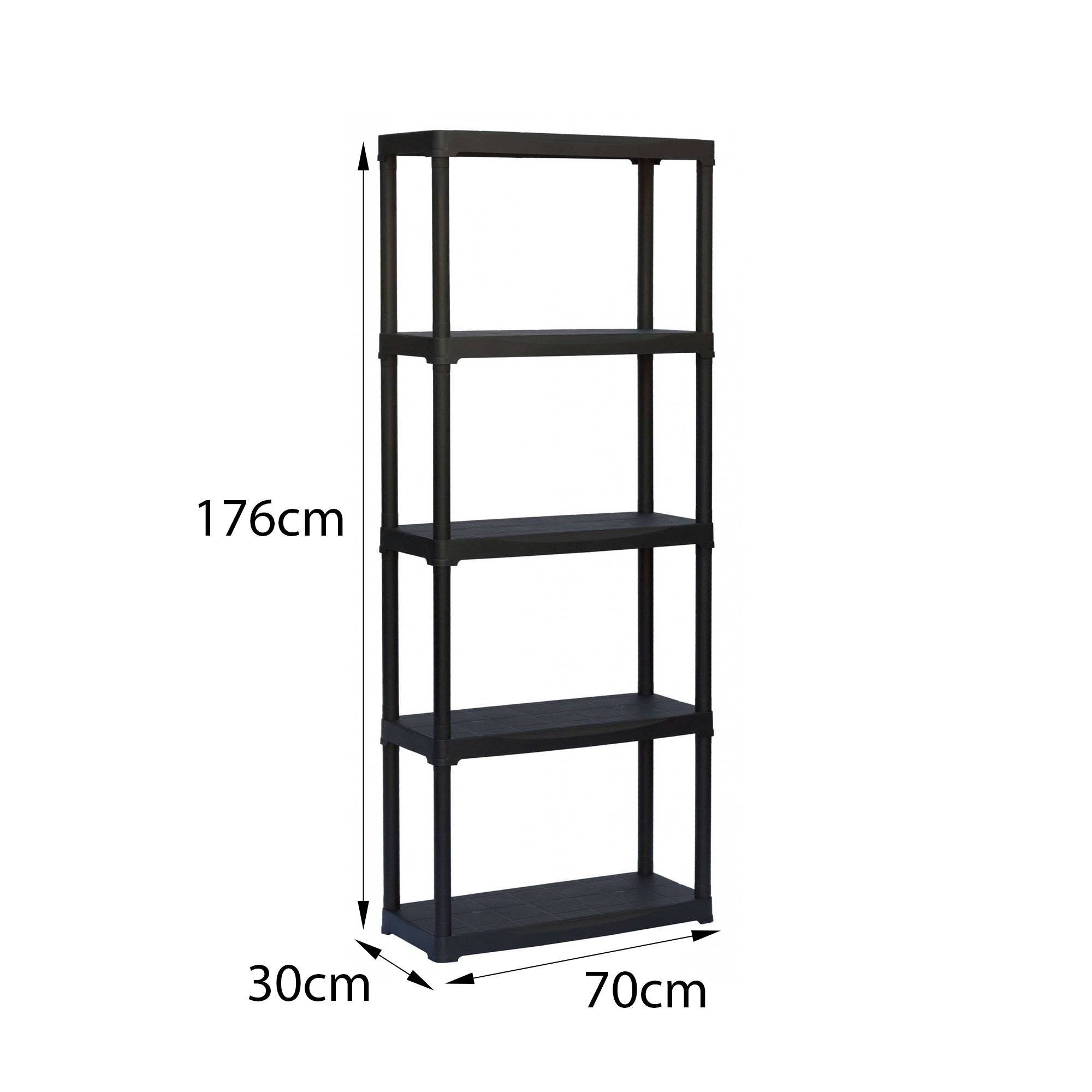 Dmora - Armoire d'extérieur Damme, Etagère d'extérieur, Armoire de balcon polyvalente, Armoire d'extérieur, Anthracite, 70x30h176 cm - Dmora - Imagen 3