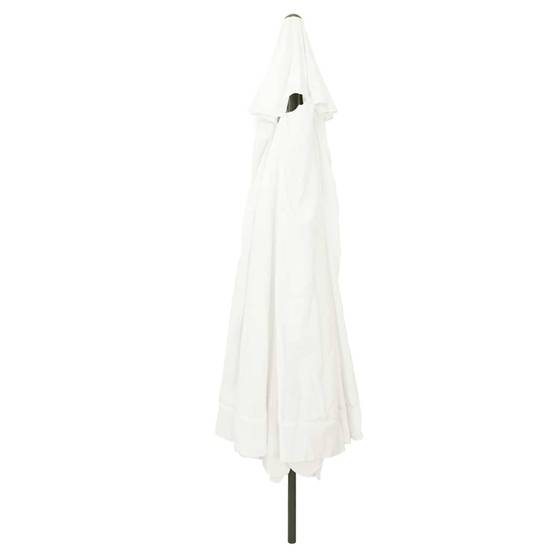 Parasol de jardin polyester et acier couleur sable 394 x 394 x 248 cm - PANGIVO - Image 2