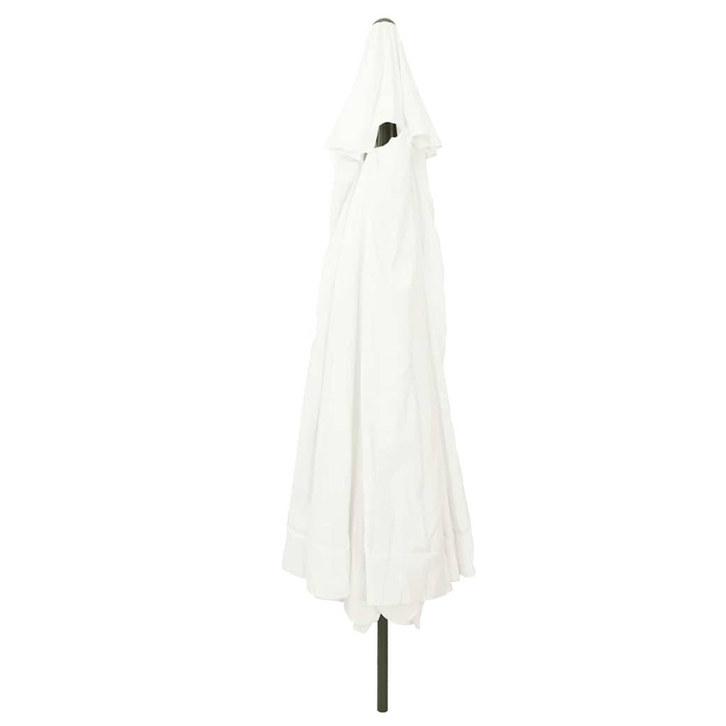 Parasol de jardin polyester et acier couleur sable 394 x 394 x 248 cm - PANGIVO - Image 2