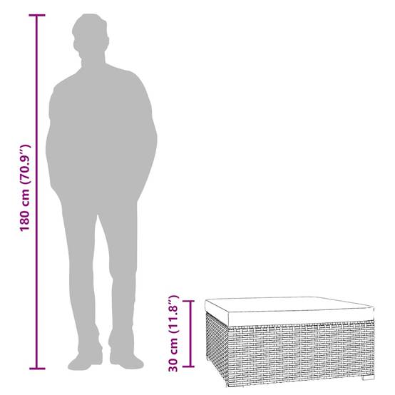 Allibert Tabouret Cube Avec Coussin Effet Rotin Marron - Rangement Pratique Et Design Élégant