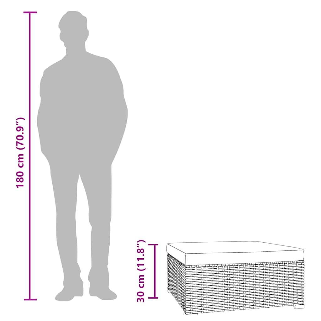 Allibert Tabouret Cube Avec Coussin Effet Rotin Marron - Rangement Pratique Et Design Élégant