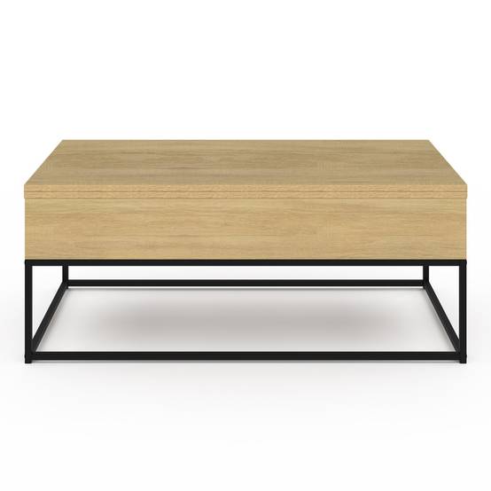 Table basse rectangulaire relevable convertible en table à manger DETROIT design industriel - Image 3