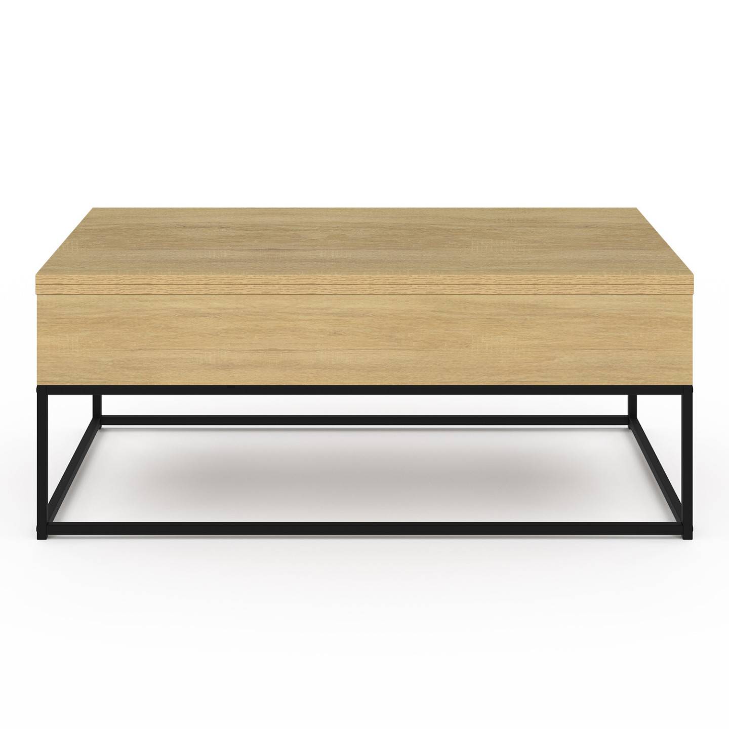 Table basse rectangulaire relevable convertible en table à manger DETROIT design industriel - Image 3