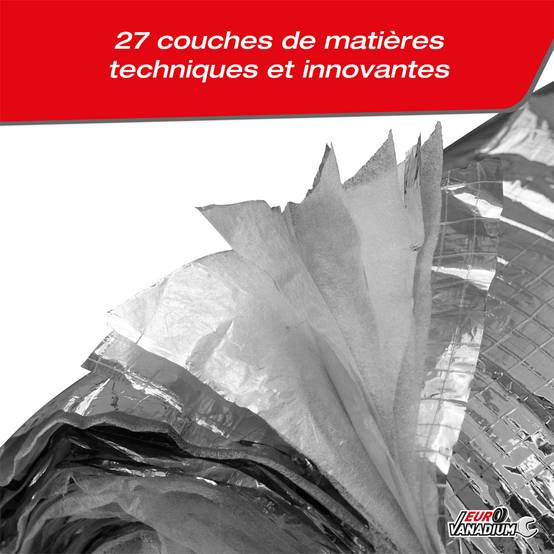 Isolant multicouche mince pour toiture et rénovation - Isolation thermique et phonique découpable 27 épaisseurs 15 m² Gris - Image 3