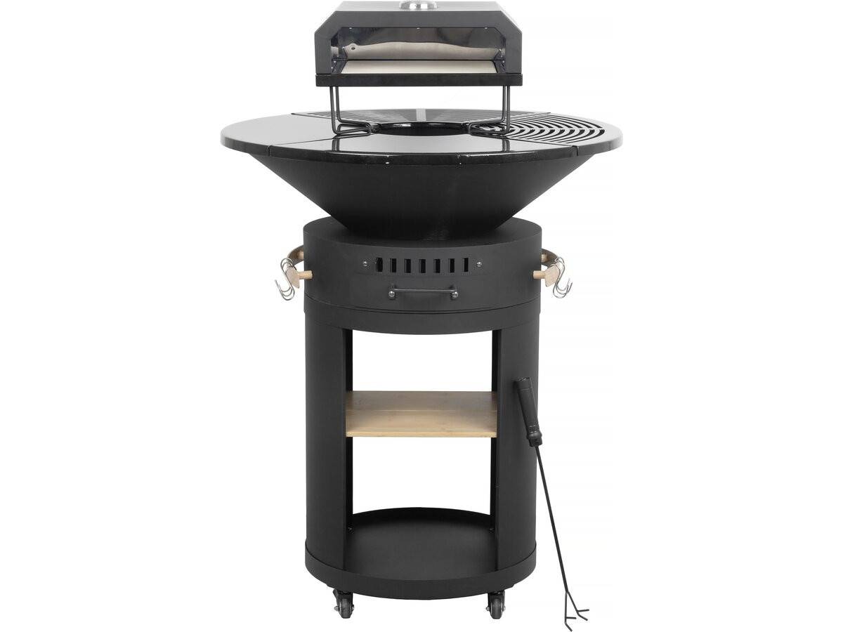 Habitat Et Jardin - Barbecue Plancha Brasero Avec Four à Pizza "césar Premium"- ø 81 Cm - Noir -habitat Et Jardin - Image 1