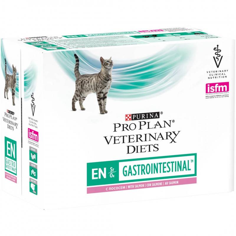 Proplan - Pro Plan Veterinary Diet Gastrointestinal EN St/Ox pour chats - 10 x 85g - Saumon - Imagen 2