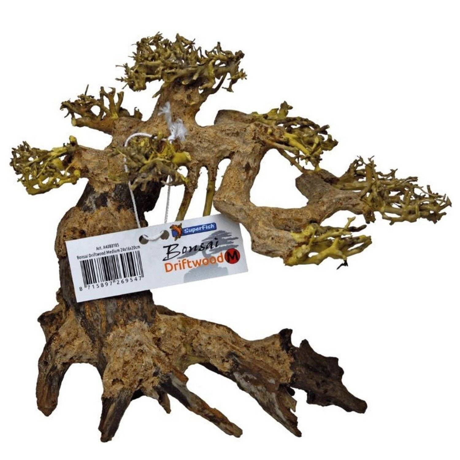 Superfish - Bois flotté Bonsaï naturel Moyen 24x16x20 cm - SUPERFISH