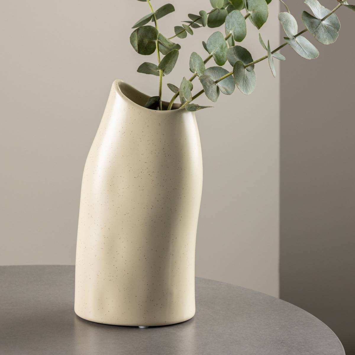 Venture Home - Vase en grès Ernst Beige et noir - Imagen 10