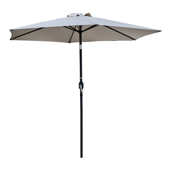 Dcb Garden - Parasol Inclinable à Manivelle "Marbella" 270cm Anthracite - Image 1