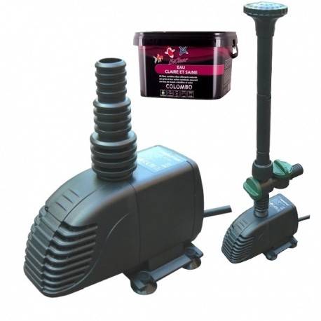 Pompe Fontaine + Jets d'eau 2000 l/h, + Produit Clarté Hauteur Du Jet, 120 cm