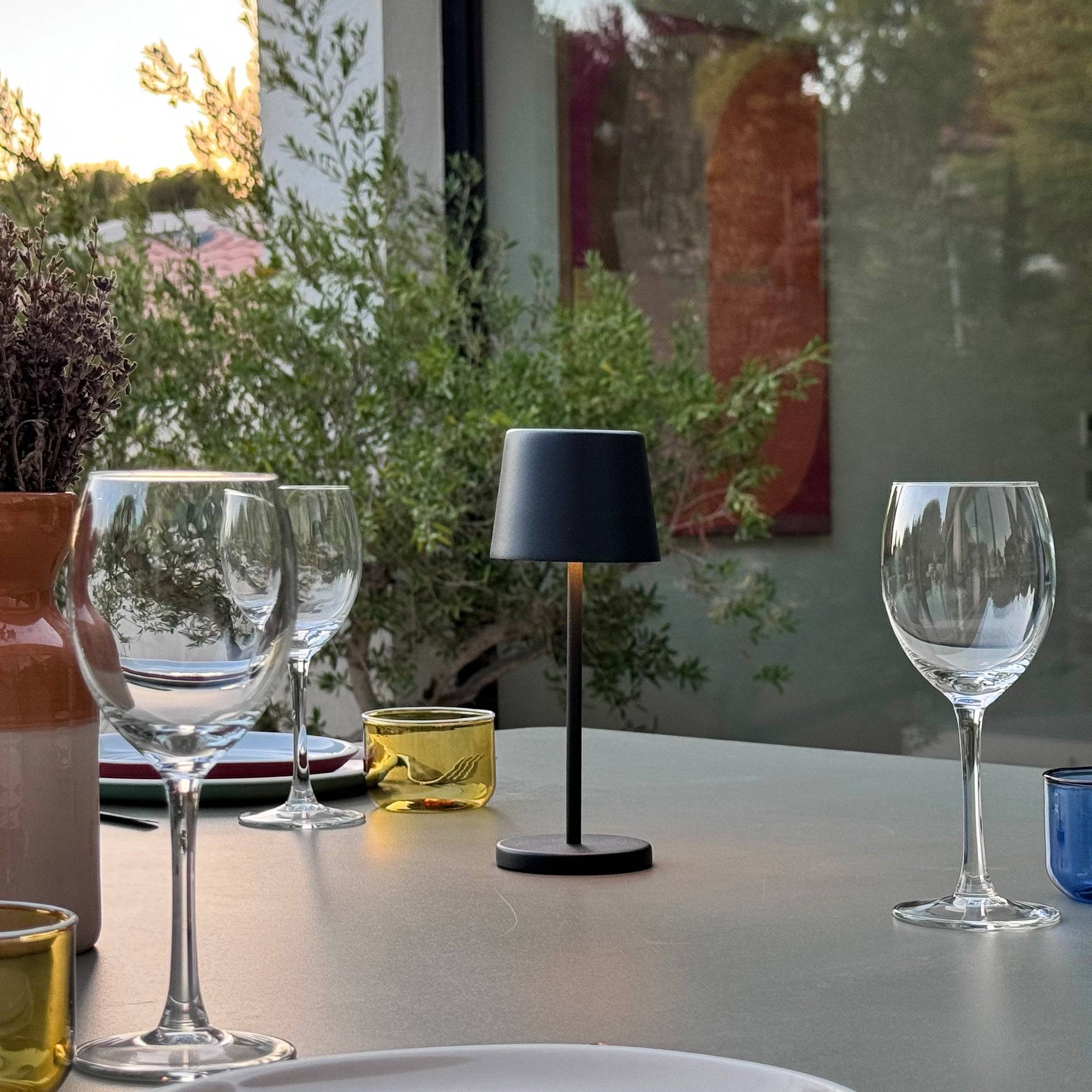 Lumisky - 6 Lampes de table MINI KELLY Noir H22cm + base de chargement - Imagen 2