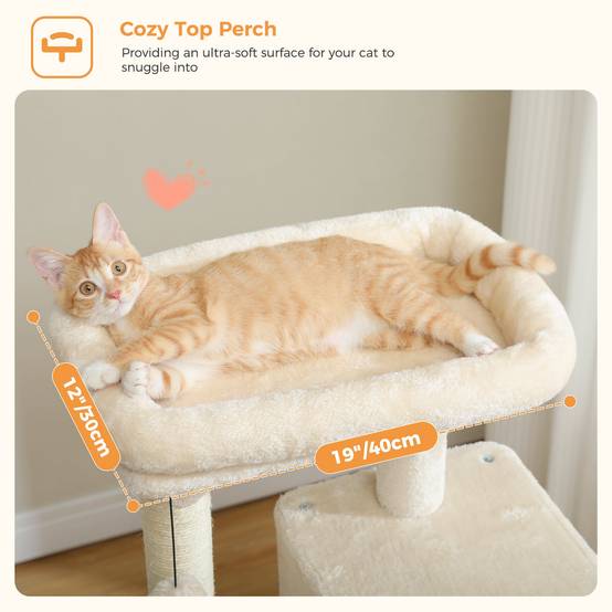 Arbre à Chat 116 cm avec Hamac et Maison Vert M PAWZ Road - Image 10