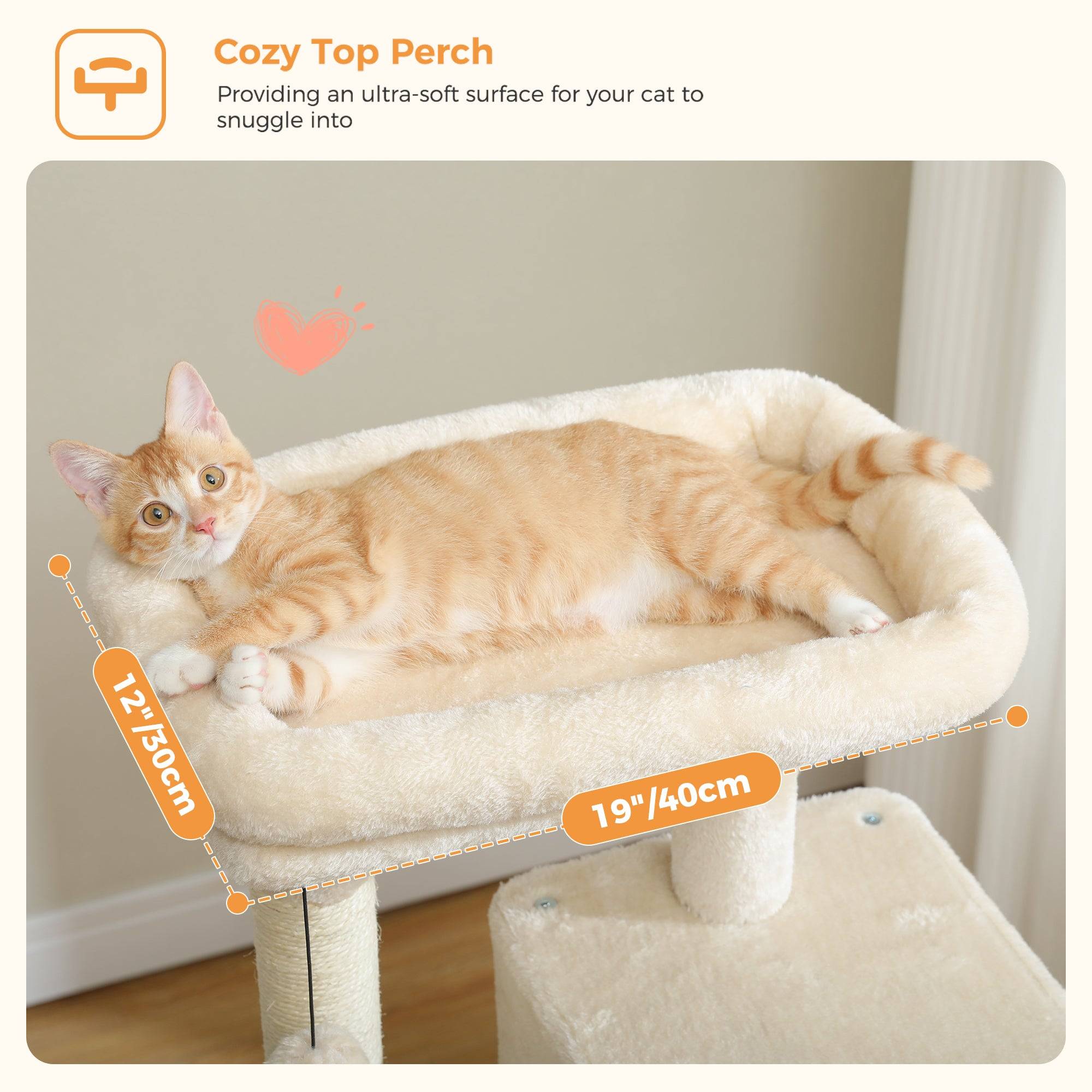 Arbre à Chat 116 cm avec Hamac et Maison Vert M PAWZ Road - Image 10