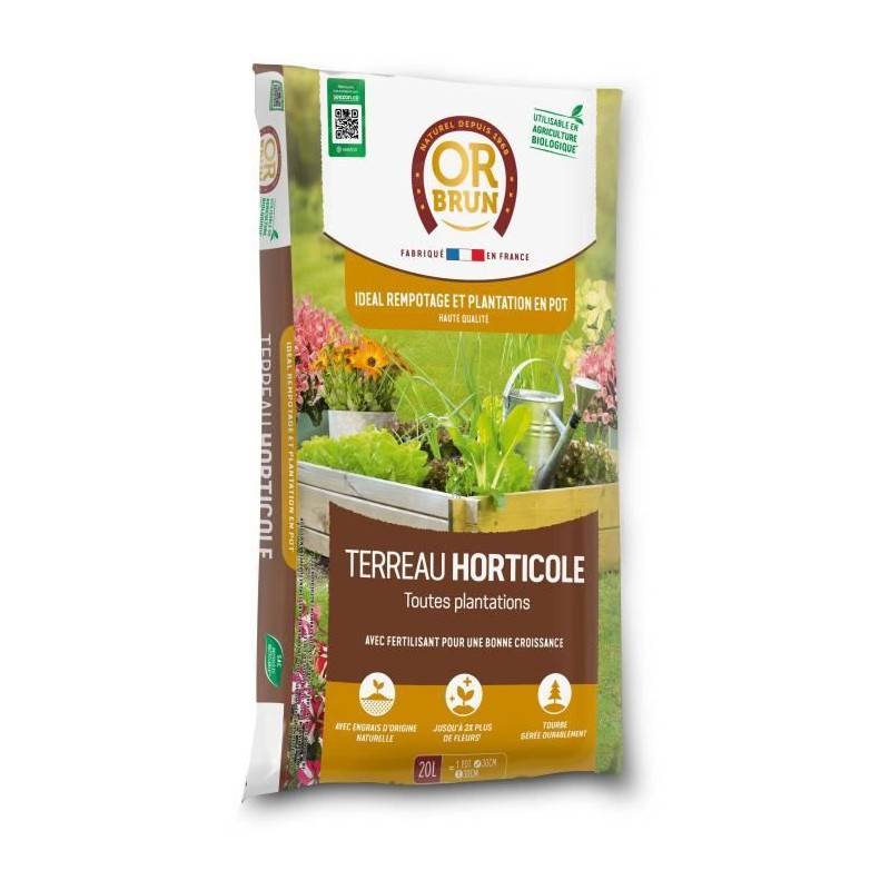 Or Brun - Terreau Horticole - Or Brun - Obrthor20n - 20 L