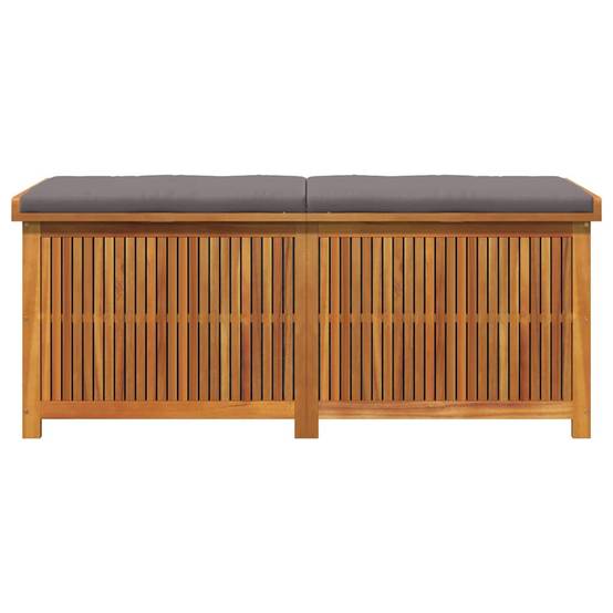Coffre de jardin bois d'acacia massif naturel et gris foncé 150 x 50 x 60.5 cm - PANGIVO - Image 5