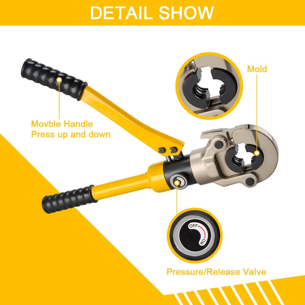 Teeno - Pince à sertir multi-couches jaune 100kN pour raccords : TH16, 20, 26, 32 - Image 2