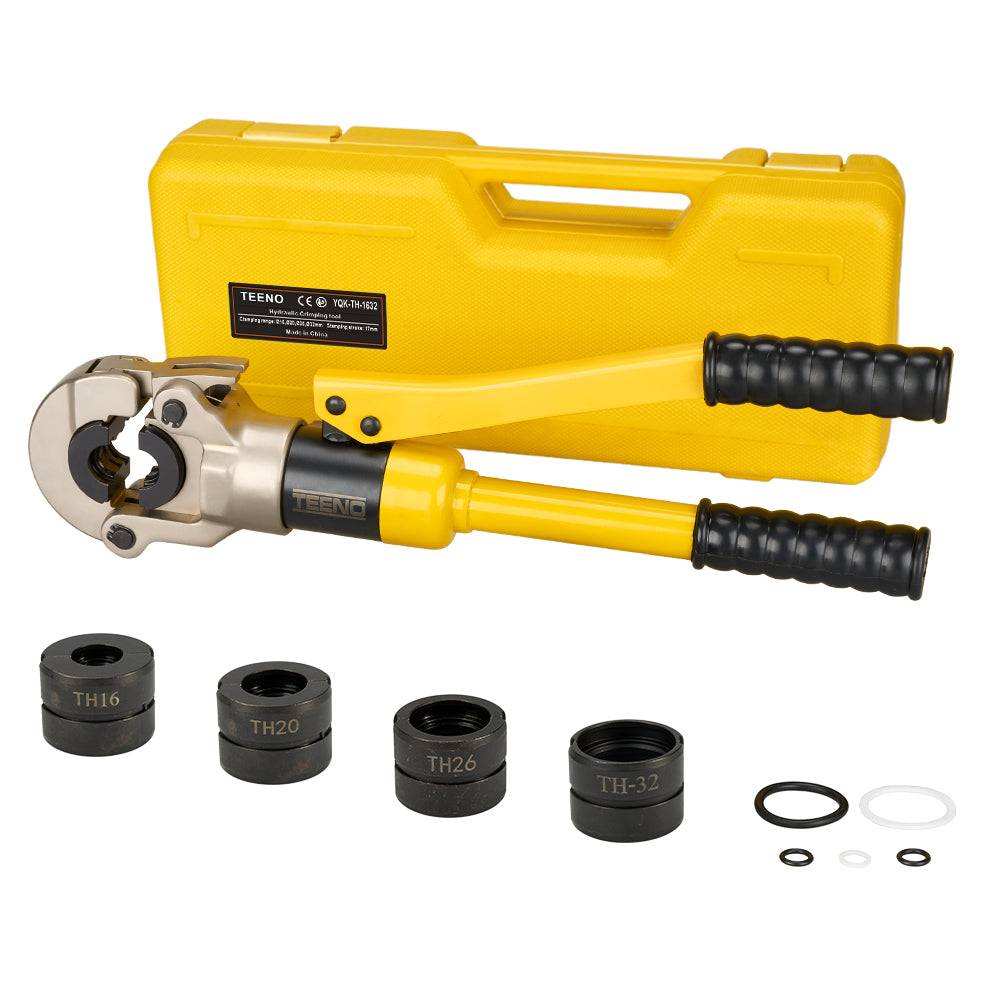 Teeno - Pince à sertir multi-couches jaune 100kN pour raccords : TH16, 20, 26, 32 - Image 1