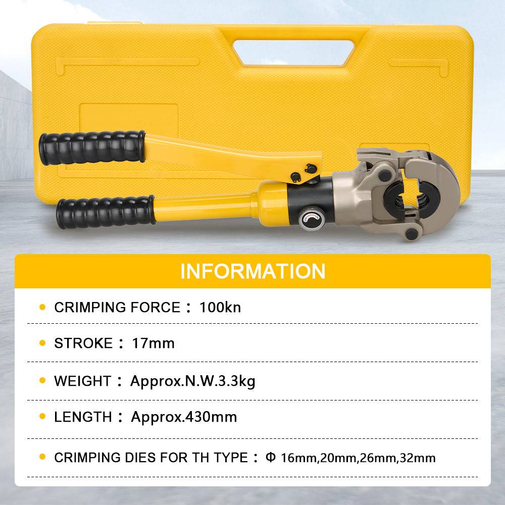 Teeno - Pince à sertir multi-couches jaune 100kN pour raccords : TH16, 20, 26, 32 - Image 3