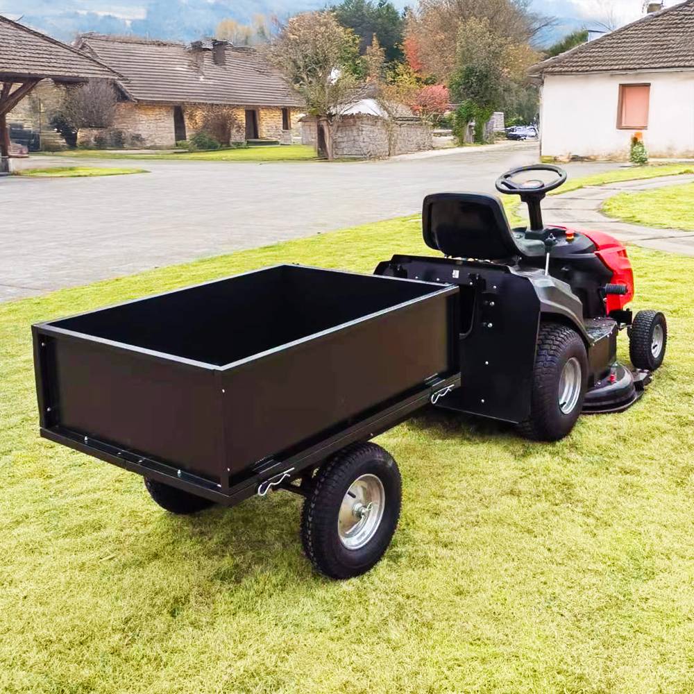 Elem Garden Technic - Remorque pour tracteur tondeuse avec benne basculante - charge max 225kg. - Image 5