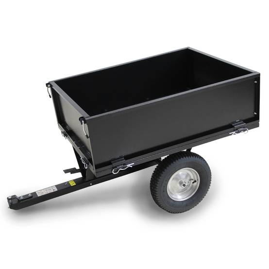 Elem Garden Technic - Remorque pour tracteur tondeuse avec benne basculante - charge max 225kg. - Image 1